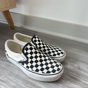 Platform Checkered Vans